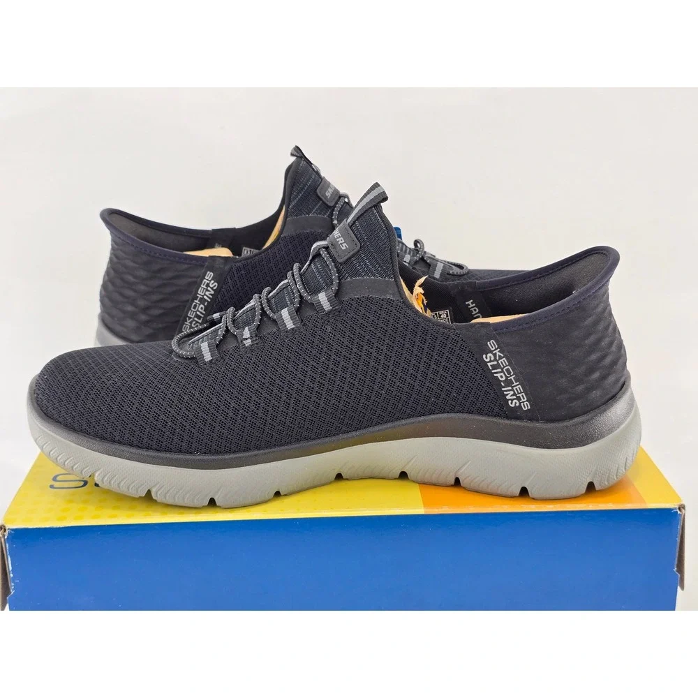 Skechers Summits High Range Hands Free Slip-ins Mens 8.5 Wide Black/Charcoal New